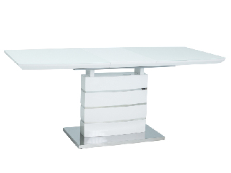 Blagovaonski stol na razvlačenje 140-180 cm Leisha (bijela + bijela) (za 4 do 8 osoba)