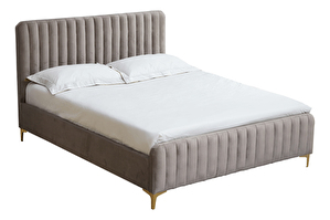 Bračni krevet 160 cm Karilla (sivo-smeđa ) (s podnicom)