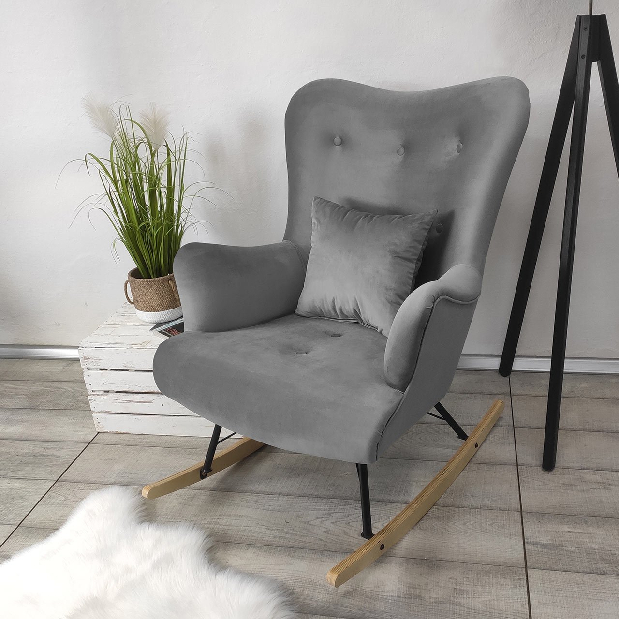 Fotelja za ljuljanje u skandinavskom stilu Aria (Magic Velvet 2217)