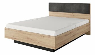 Bračni krevet 160 cm Tallin (s prostorom za odlaganje) (bez madraca i podnice) (hrast artisan + antracit)