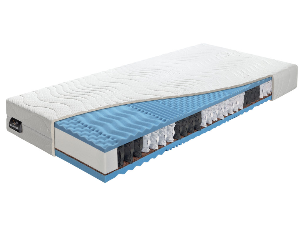 Osnova za zdravi san je kvalitetan madrac. Džepićasti madrac Benab Fyzio Plus visok je 22 cm. Ima ortopedska svojstva. Ima džepićastu jezgru u 7 zona i kvalitetnu PUR pjenu u 7 zona. Madrac je dvostruke tvrdoće.
