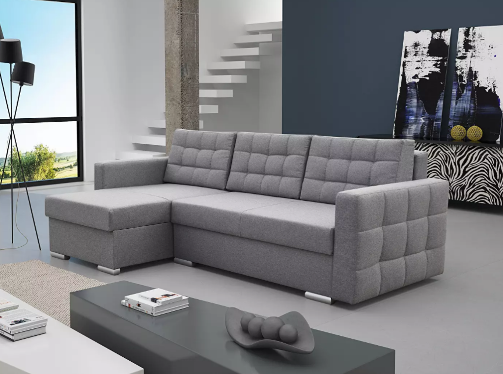 Kutna garnitura na razvlačenje jednostavno se razvlači u slučaju neočekivane posjete. Univerzalna je, dakle prilikom montaže možete odabrati želite li kut s lijeve ili s desne strane.
