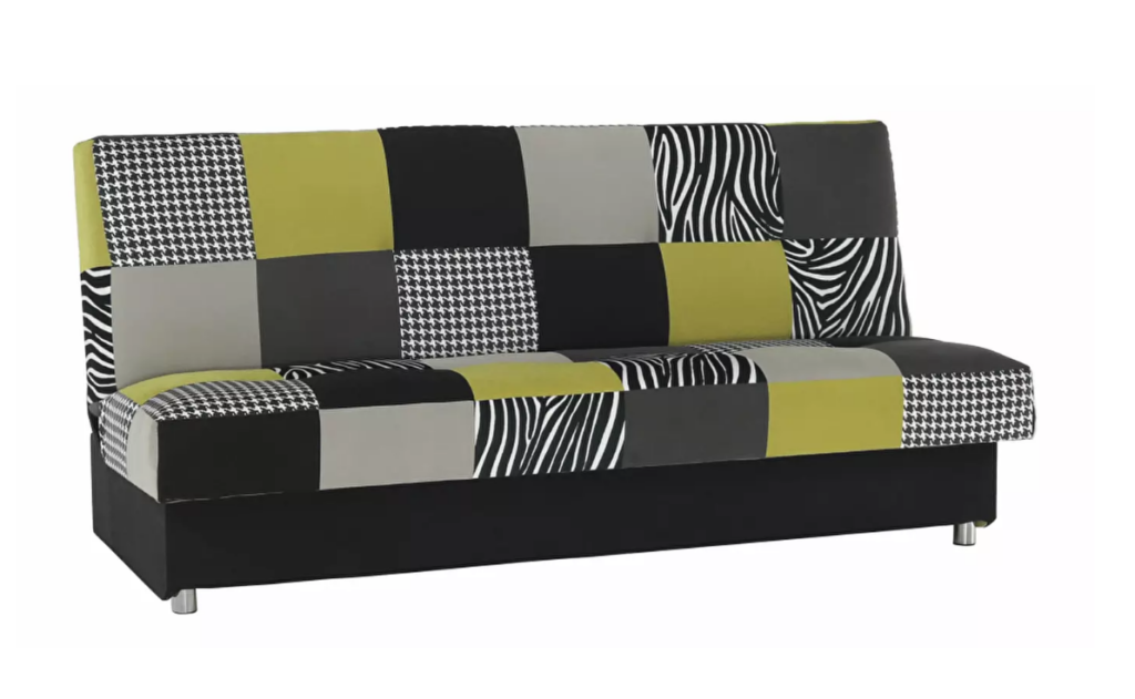 Moderan i jednostavan trosjed bez naslona za ruke na razvlačenje. Površina za spavanje 116 x 195 cm.
