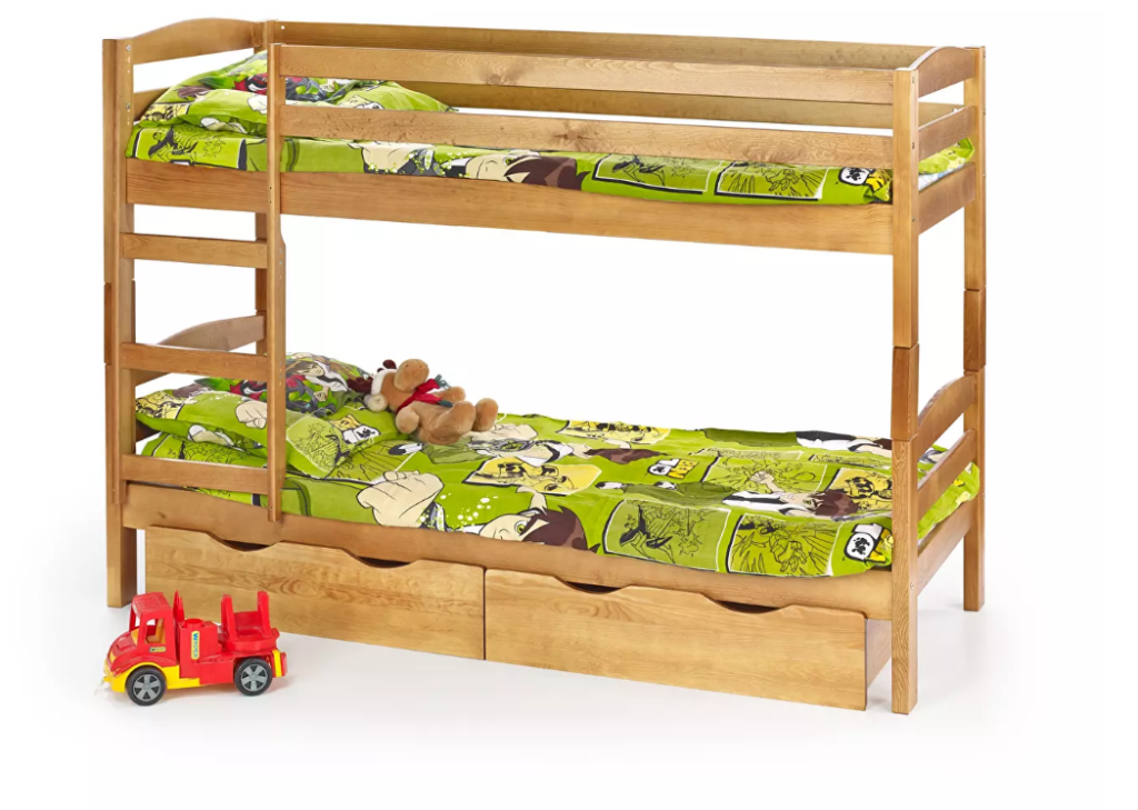 Krevet na kat 200 x 80 cm od borovine za ugodan i miran san vaše djece.