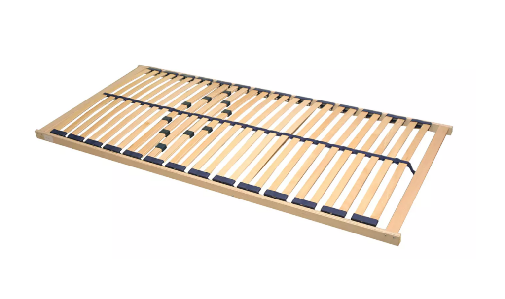 Udobna podnica od lamela, nepodesiva, s pojačavajućim remenom u sredini. 5 lamela za podešavanje tvrdoće.
