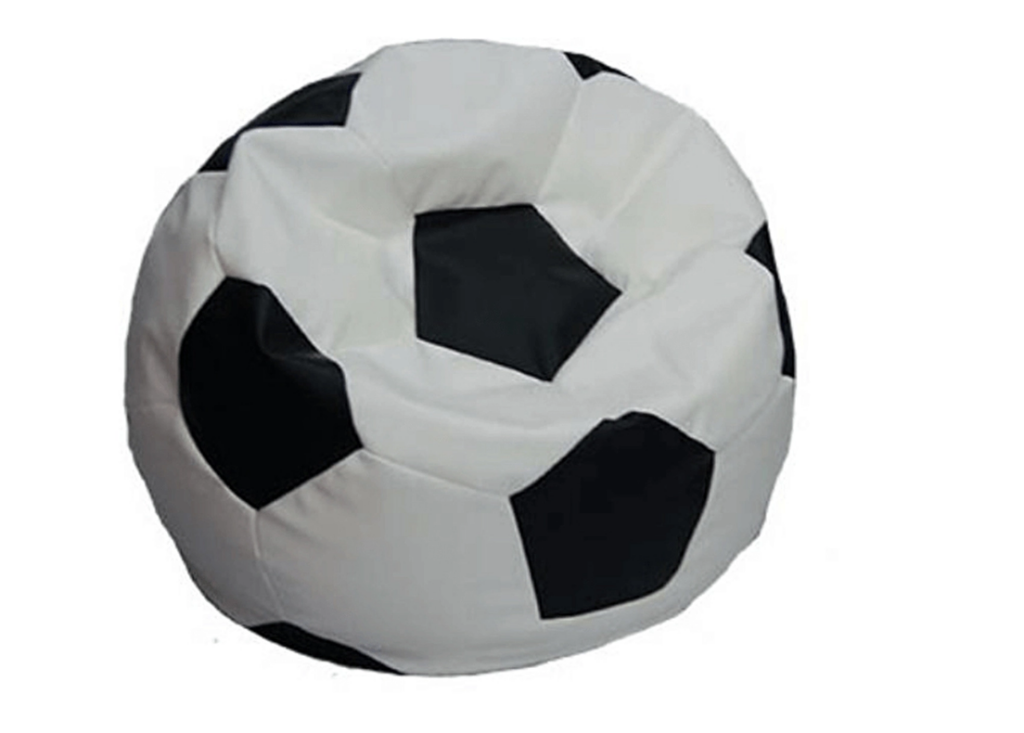 Vreća za sjedenje Bobek u uzorku nogometne lopte od eko-kože.
