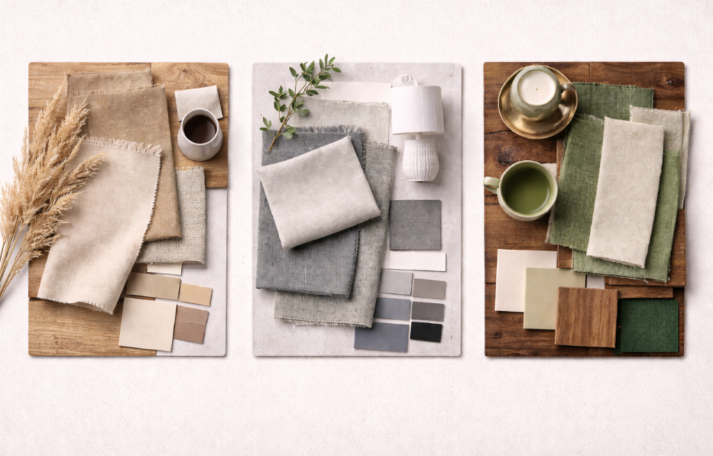 Sofa - Tri ploče s uzorcima za dizajn interijera