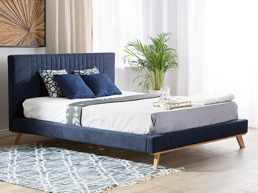Bračni krevet 180 cm TALLE (s podnicom) (plava)