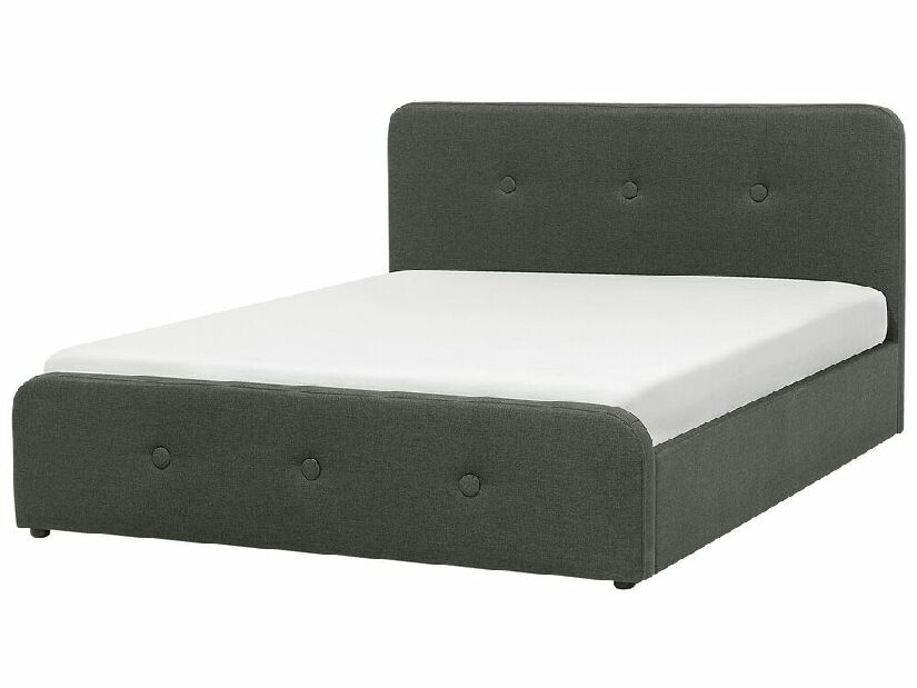 Bračni krevet 180 cm ROME (s podnicom i prostorom za odlaganje) (siva)