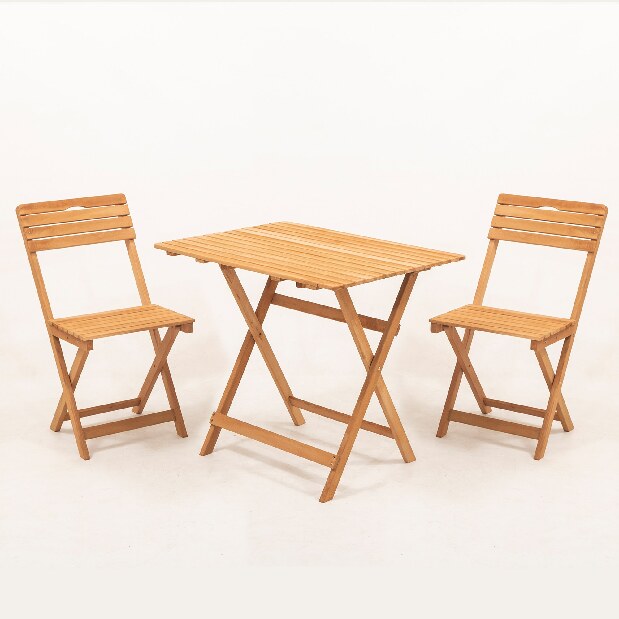 Vrtni set stol i stolice (3 komada) Tabitha (prirodna + krem)