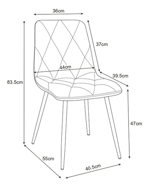 Blagovaonska stolica Saskia (tamnozelena) *rasprodaja