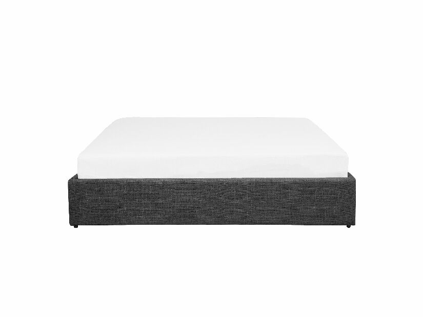 Bračni krevet 180 cm DIJON (S podnicom i prostorom za odlaganje) (siva) 