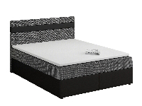 Bračni krevet Boxspring 180x200 cm Mimosa (s podnicom i madracem) (crna + tamno siva)