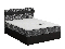 Bračni krevet Boxspring 140x200 cm Mimosa (s podnicom i madracem) (crna + tamno siva)