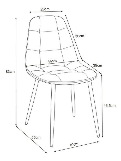 Blagovaonska stolica Santino (siva)