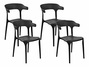 Set blagovaonskih stolica (4 kom.) Gerry (crna)