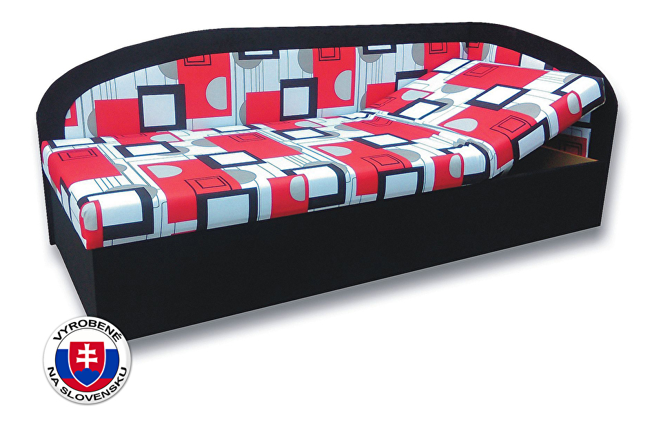 Jednostruki krevet (kauč) 90 cm Krista (crna 39 + Otawa 1a) (D)