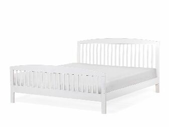 Bračni krevet 180 cm CASTLE (s podnicom) (bijela)