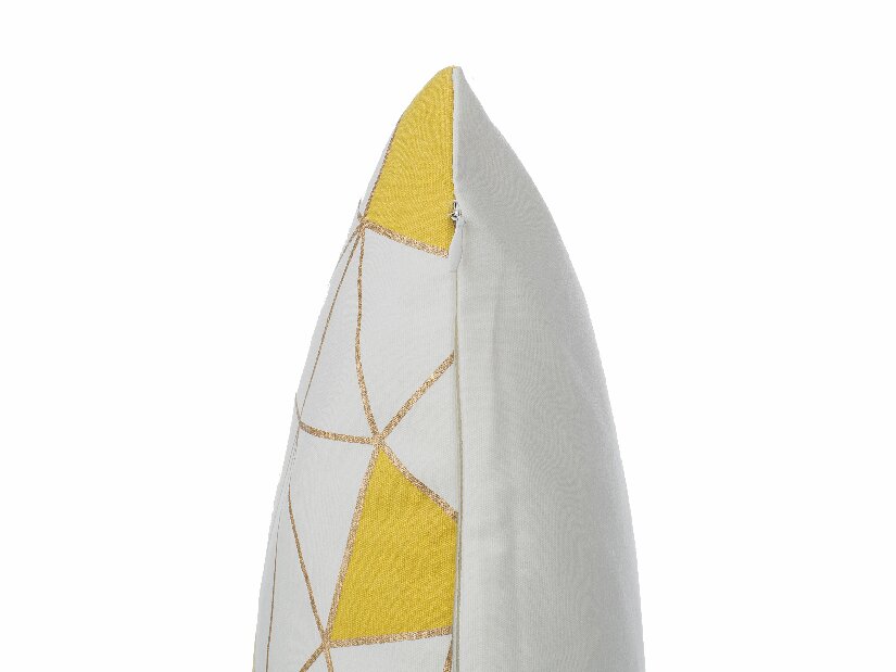 Jastuk Clariana (bijela) (zlatni trokuti)