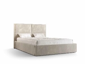 Bračni krevet 160 cm Alfonso (bež) (s podnicom i prostorom za odlaganje) *rasprodaja