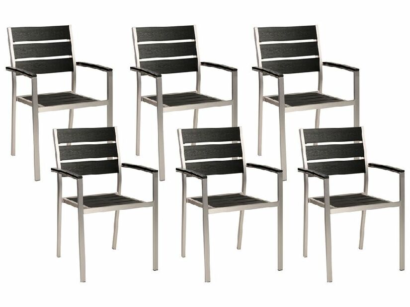 Set vrtnih stolica (6 kom.) Valero (crna) 