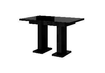 Blagovaonski stol Gilnar (crna sjaj) (za 4 do 6 osoba)