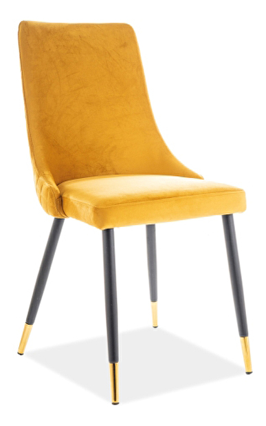 Blagovaonska stolica Polly (žuta + siva + zlatna)