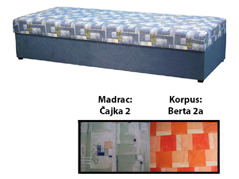 Jednostruki krevet (ležaj) 80 cm Kasi (s madracem od poliuretanske pjene) *rasprodaja