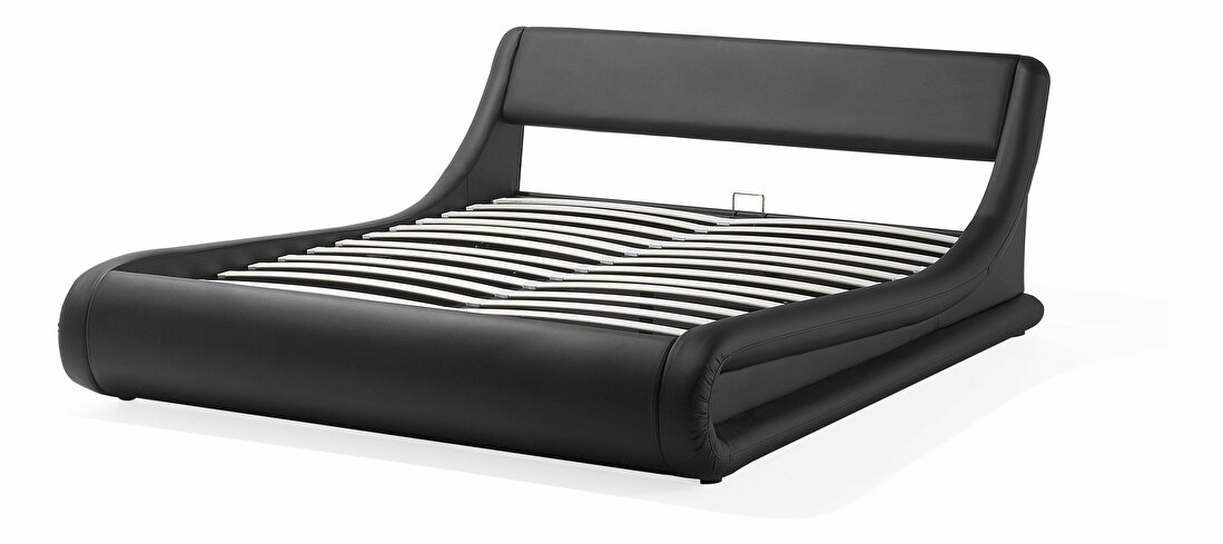 Bračni krevet 180 cm AVENUE (s podnicom prostorom za odlaganje) (crna) *rasprodaja