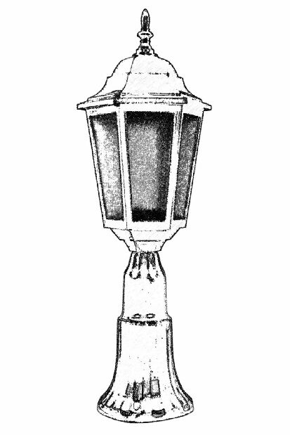 Vanjska zidna svjetiljka Donald (crna)