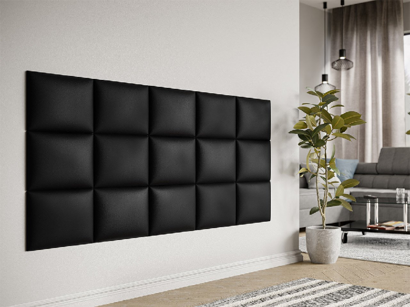 Tapeciran zidni panel Pazara 40x30 cm (ekokoža soft 011 (crna))