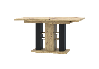 Blagovaonski stol Wamo (artisan + crna) (za 6 do 8 osoba)