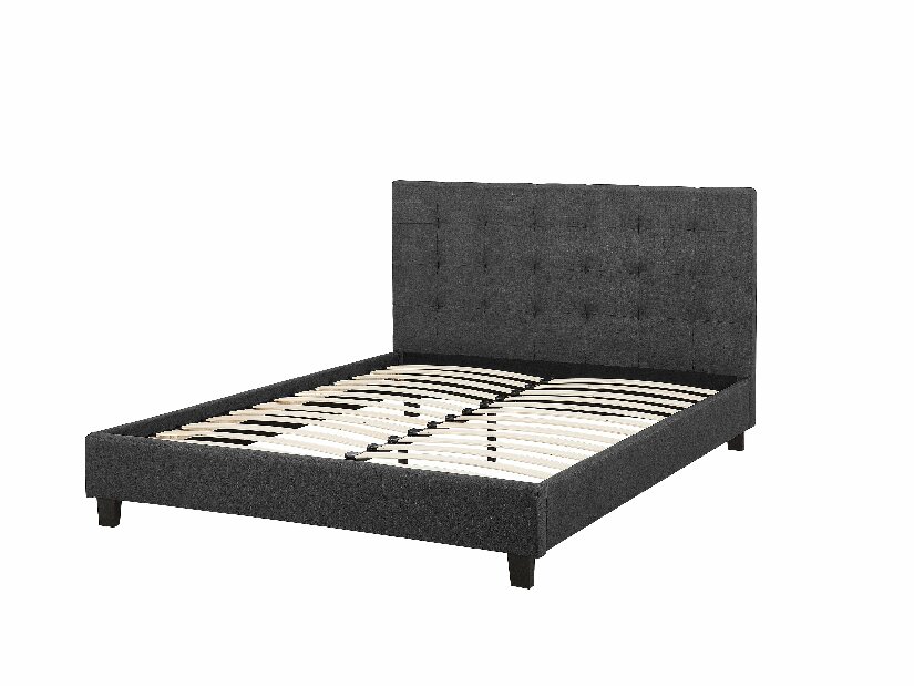 Bračni krevet 160 cm ROLLA (s podnicom) (tamno siva)
