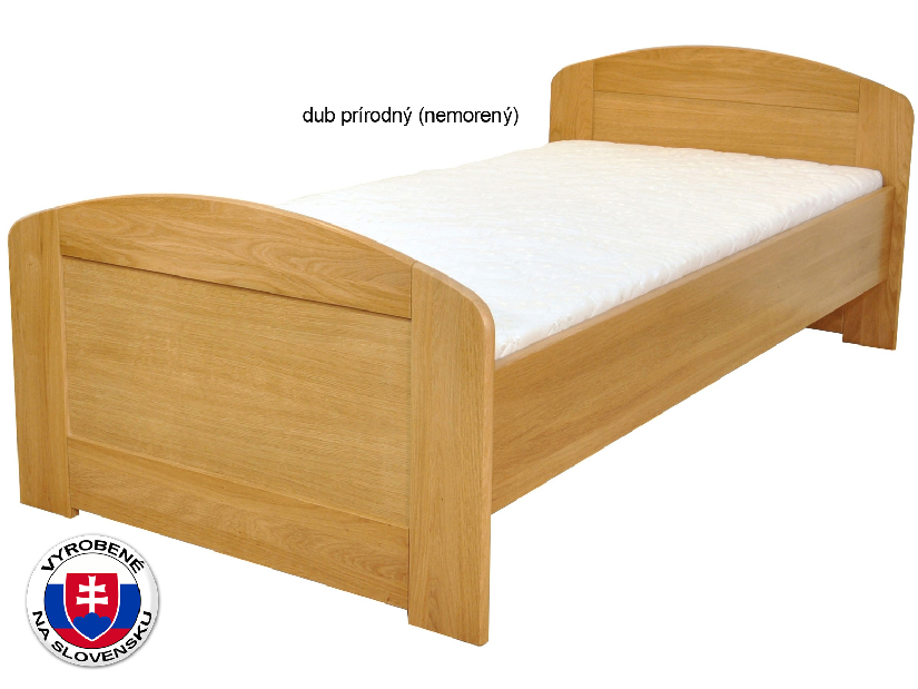 Jednostruki krevet 220x100 cm Petronila okruglo uzglavlje (masiv)
