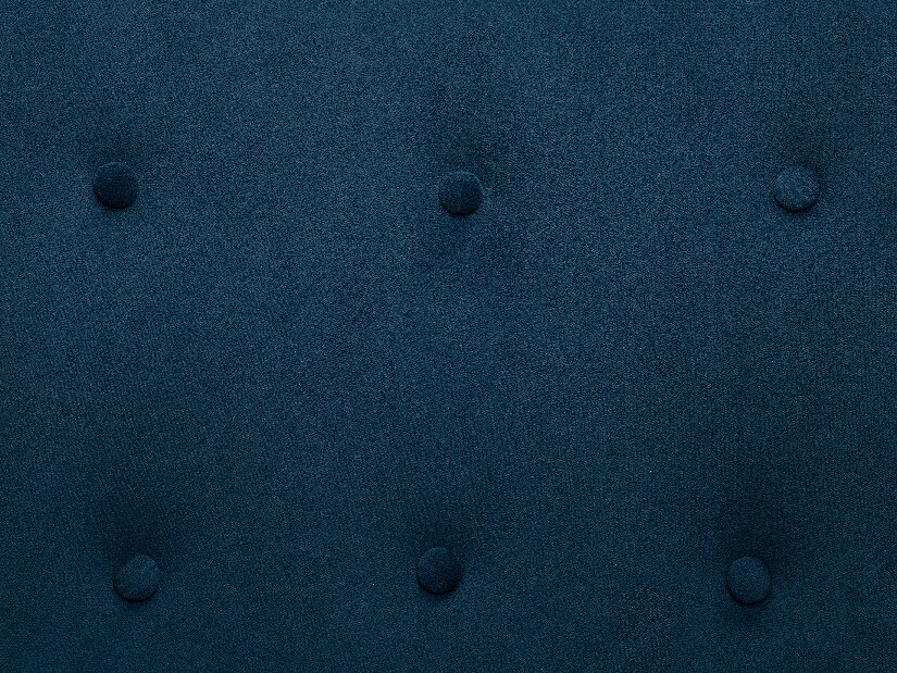 Fotelja Viadene (tamno plava) (s osloncem za noge) (baršun)