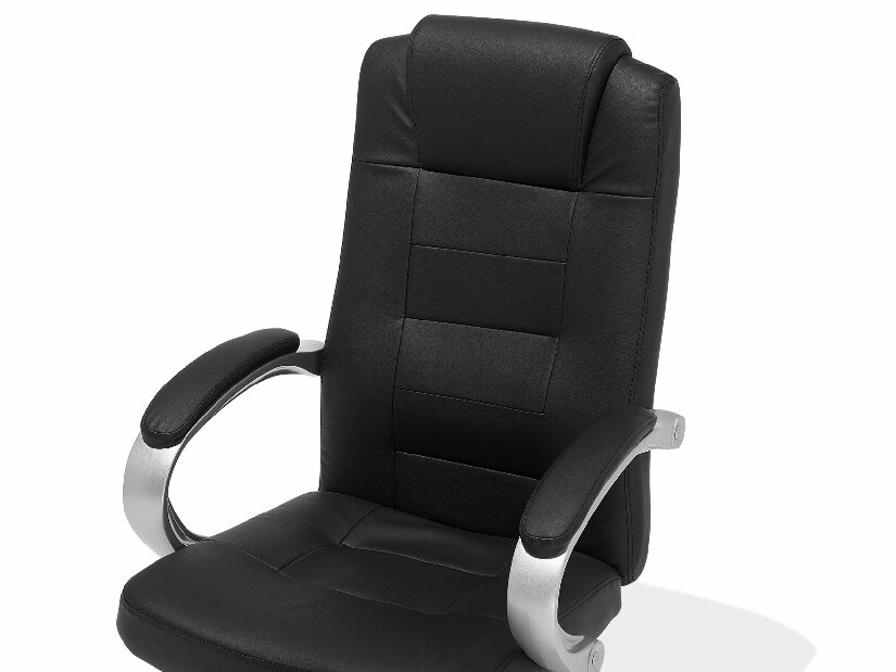 Masažna fotelja DUCAT II (umjetna koža) (crna + srebrna)