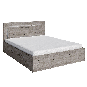 Bračni krevet 160 cm Talago (hrast welington) (s prostorom za odlaganje a LED rasvjetom)