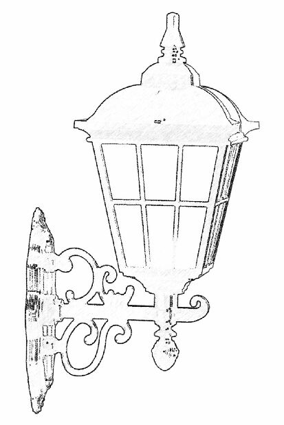 Vanjska zidna svjetiljka Darshan (crna)