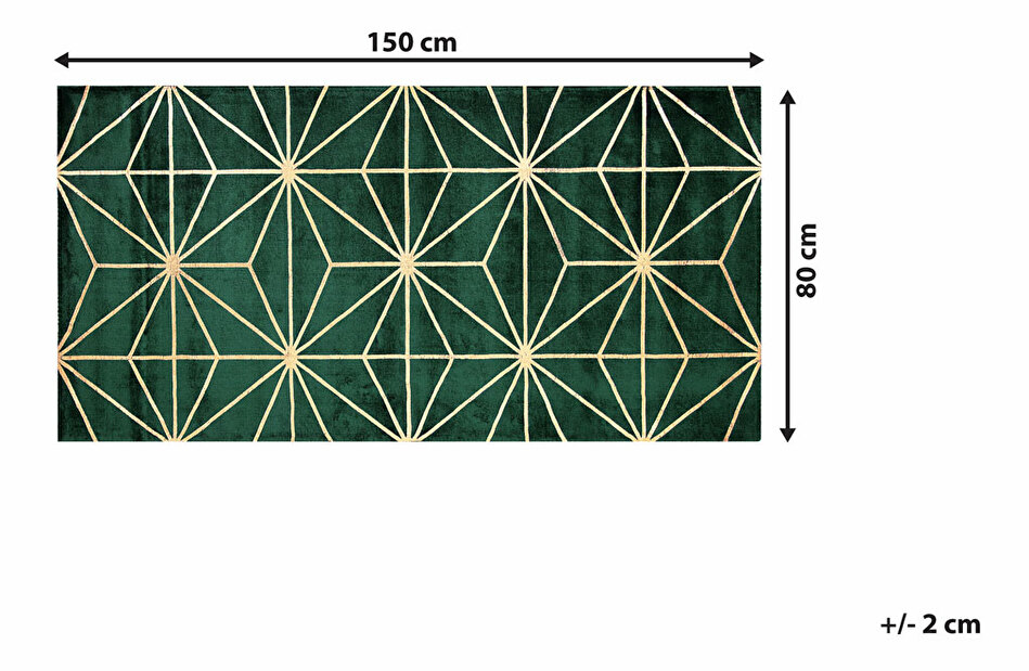 Tepih 80x150 cm SILBE (tkanina) (zelena)