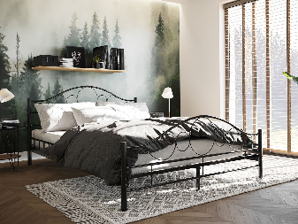 Metalni krevet Marigold (crna) (140x200)