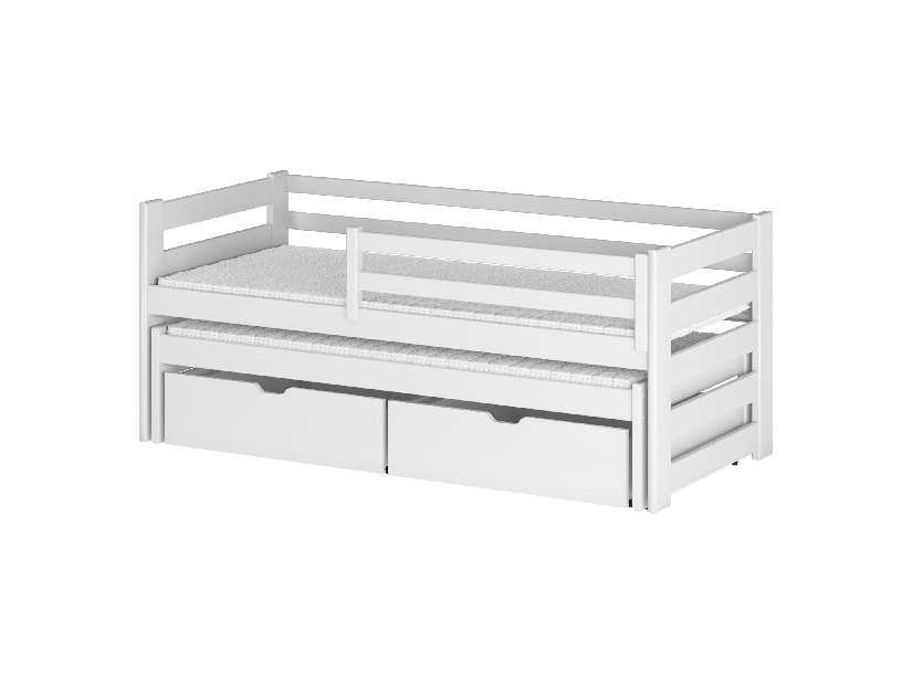 Dječji krevet 80 x 180 cm Keith (s podnicom i prostorom za odlaganje) (bijela)