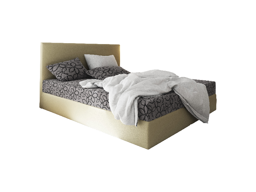Bračni krevet Boxspring 160 cm Lilac Comfort (uzorak + bež) (s madracem i prostorom za odlaganje)