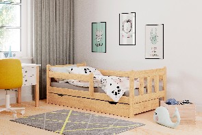 Jednostruki krevet 80 cm Cada (borovina) (s podnicom i prostorom za odlaganje)