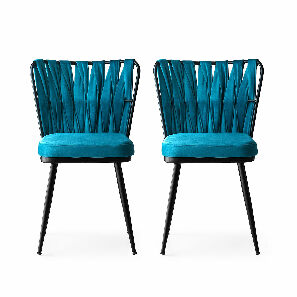Set stolica 2x Krista (crna + plava)