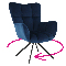 Fotelja Kimora (tamnoplava + crna)