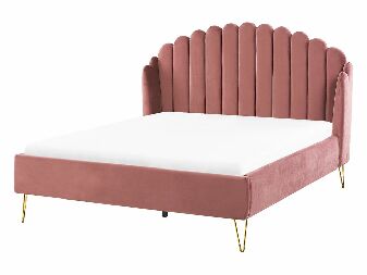 Bračni krevet 140 cm Alise (ružičasta) (s podnicom)