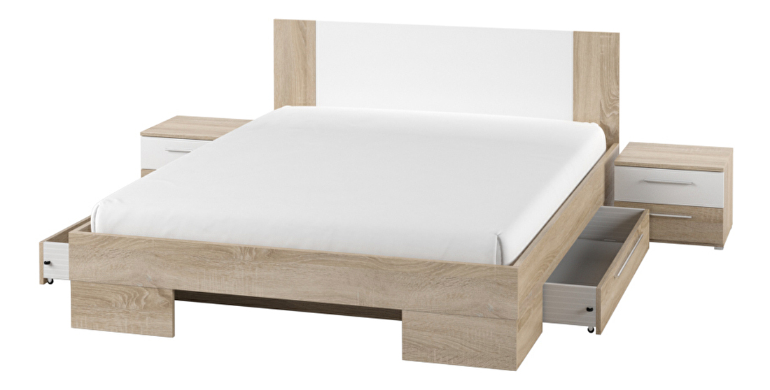 Prostor za odlaganje za krevet Verwood tip 83 (hrast sonoma + bijela) (2 kom.) *rasprodaja