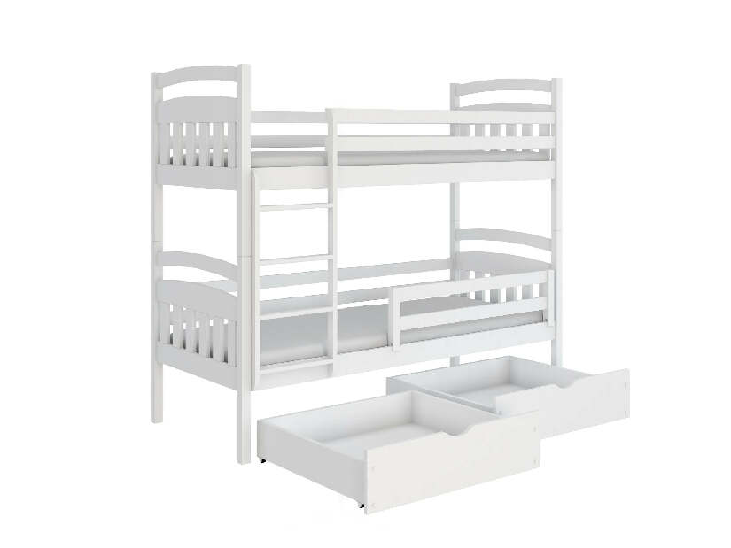 Dječji krevet 80 x 180 cm Galvin (s podnicom i prostorom za odlaganje) (bijela)