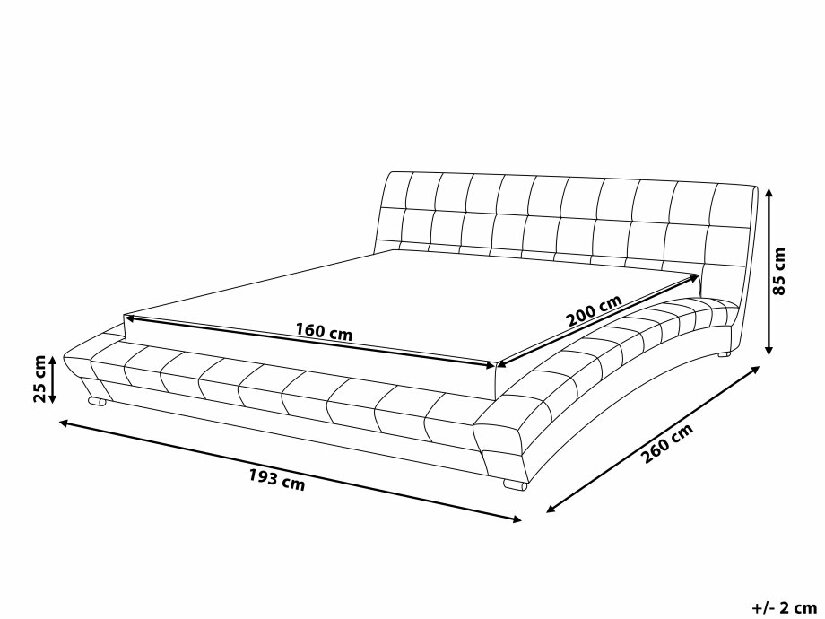 Bračni krevet 160 cm LILLY (s podnicom) (siva)