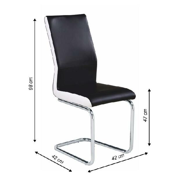 Blagovaonska stolica Nacton (crna + bijela) 